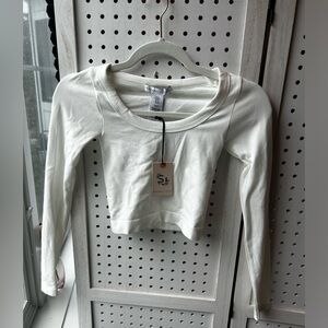 Sincerely Jules White Long Sleeve Crop Top – XS (NWT)